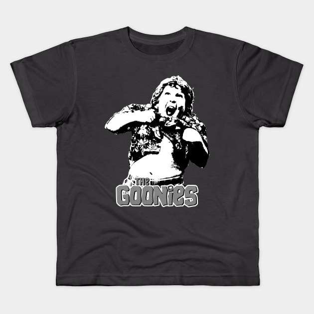 Classic Chunk The Goonies Kids T-Shirt by Gumilang